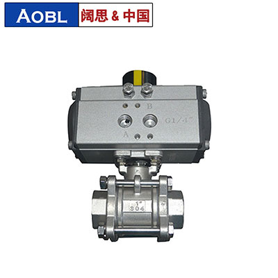 氣動絲扣球閥，不銹鋼絲扣球閥，AOBL三片式絲扣球閥-上海闊思電子有限公司官網(wǎng)